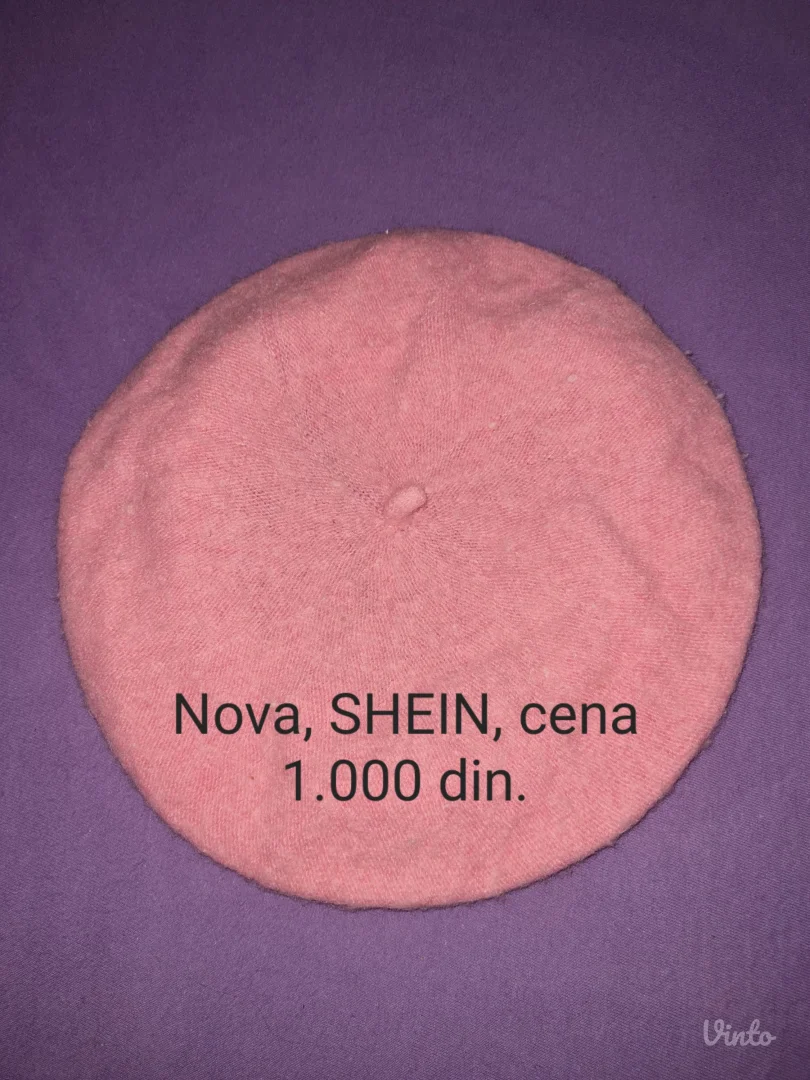 Nova Shein roze beretka
