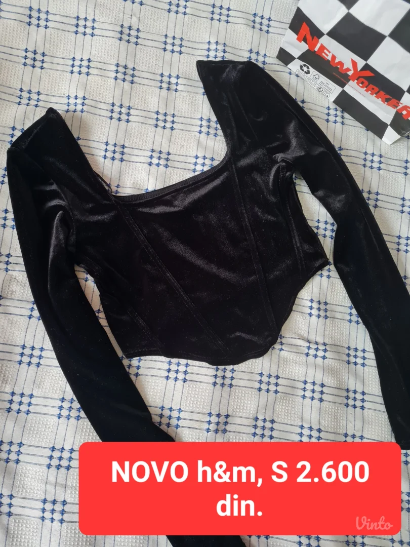 Novi H&M plišani korset S