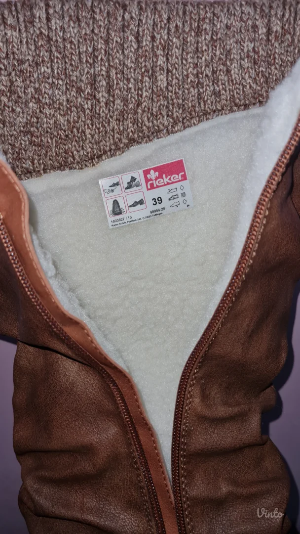 NOVE Rieker čizme sa vunom 39