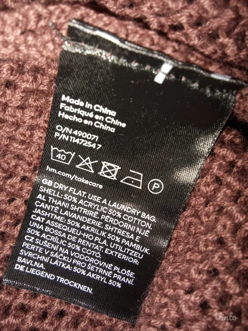 ❤️H&M❤️NOVO-PLETENA RUPIČASTA HALJINA S-M