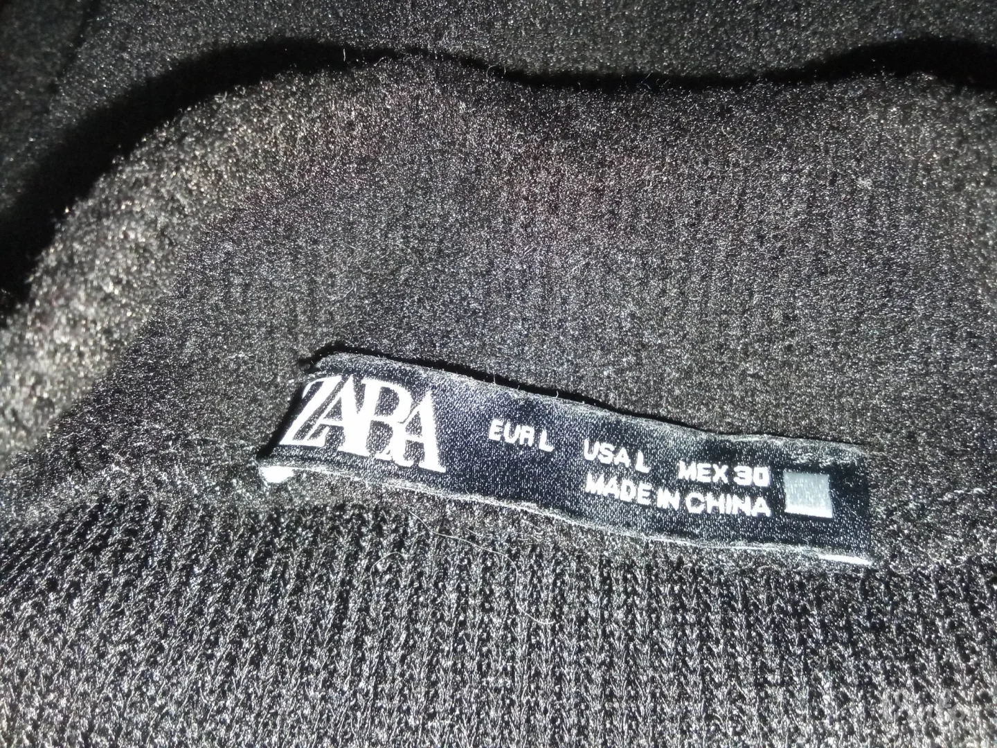 ZARA-CRNA KNIT HALJINA L-40