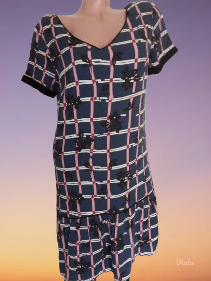 PROMOD-viskozna dvoslojna haljinaNOVO-L-XL