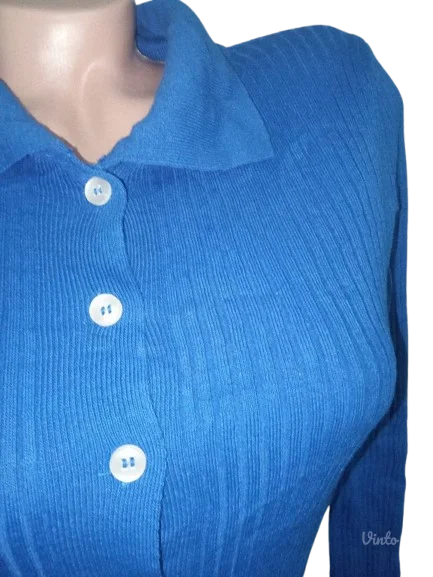 ❤️PLAVA TRIKOTAŽNA HALJINA❤️NOVO-L