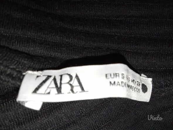 ❤️ZARA❤️NOVO-CRNA RELJEFNA HALJINA M-L