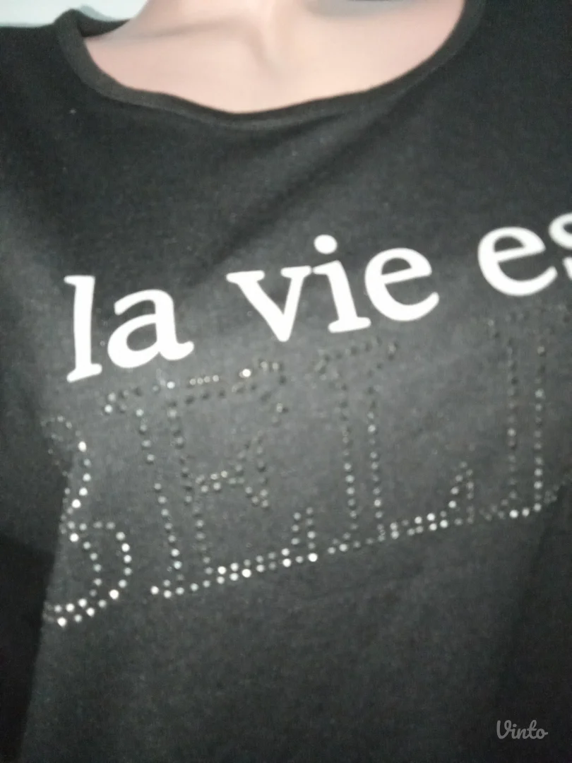 ❤️JANINA❤️NOVO-CRNA SA CIRKONIMA L-XL