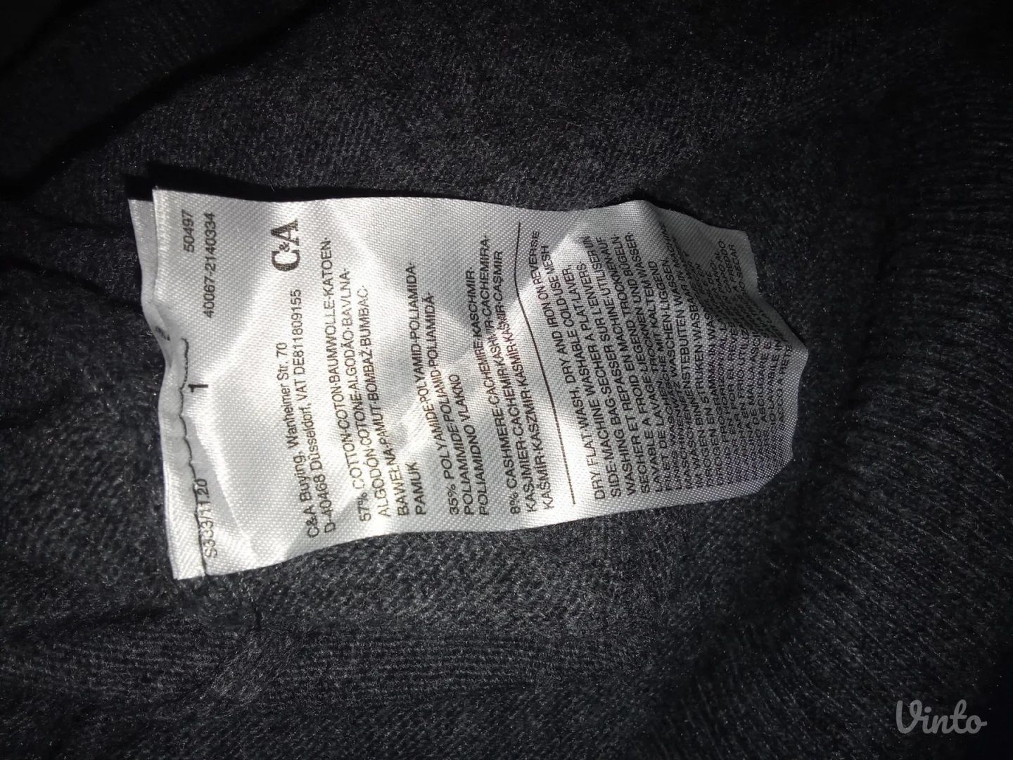 ❤️C&A❤️NOVO-PAMUK+KAŠMIR SA KAPULJACOM L-XL