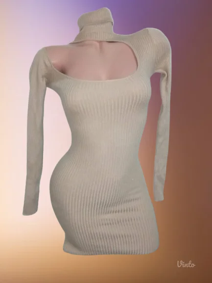 BERSHKANOVO-BEŽ TRIKOTAŽNA HALJINA S/M