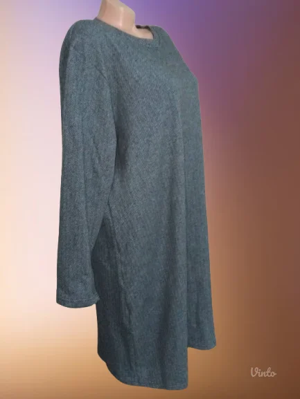 PLAVA KNIT-RIBLJA KOSTNOVO-3XL-4XL