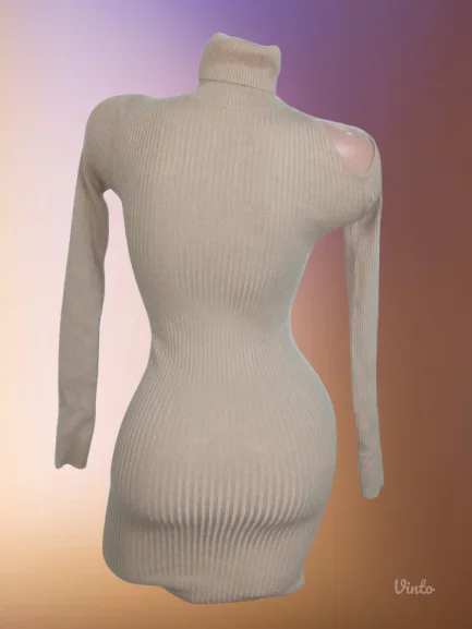 BERSHKANOVO-BEŽ TRIKOTAŽNA HALJINA S/M