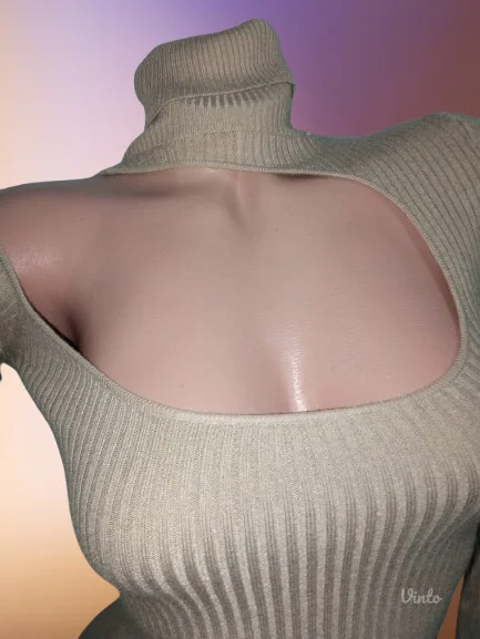 BERSHKANOVO-BEŽ TRIKOTAŽNA HALJINA S/M