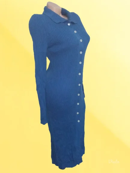 ❤️PLAVA TRIKOTAŽNA HALJINA❤️NOVO-L