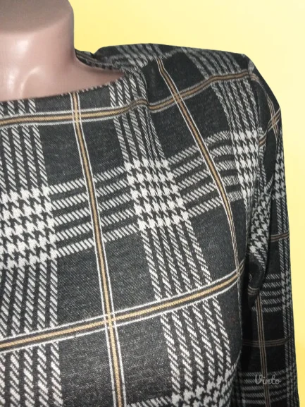 ❤️IWIE❤️NOVO-ŠTOF KARIRANA HALJINA S-M