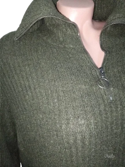 PUNIJA PLETENA ZELENA HALJINA 2xl-3xl