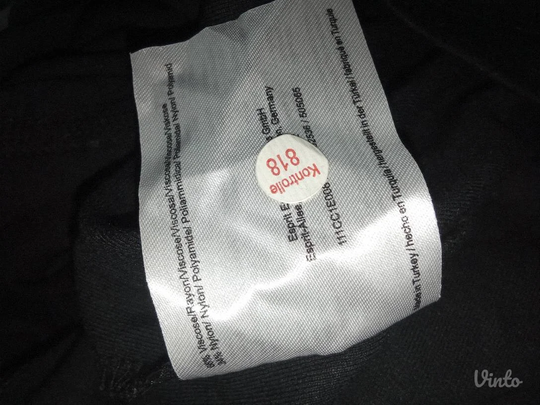 ❤️EDC ESPRIT❤️NOVO-VISKOZNA CRNA HALJINA L