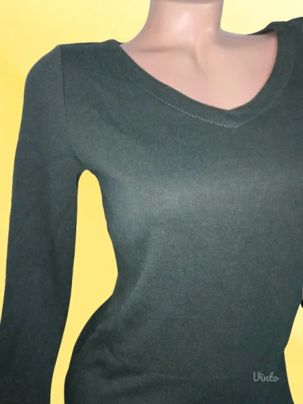 ❤️QIERO❤️NOVO-ZELENA TRIKOTAŽNA HALJINA S-M