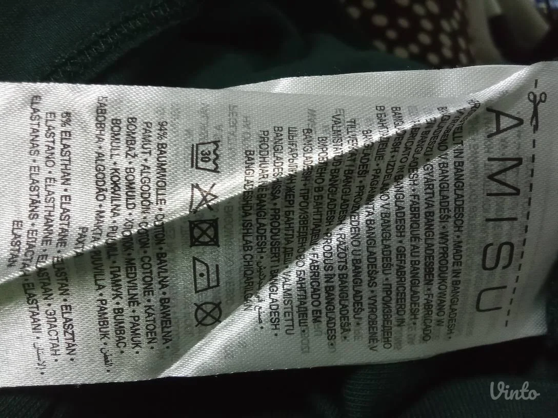 ❤️AMISU❤️NOVO -ZELENA PAMUCNA TRIKOTAŽA M-38