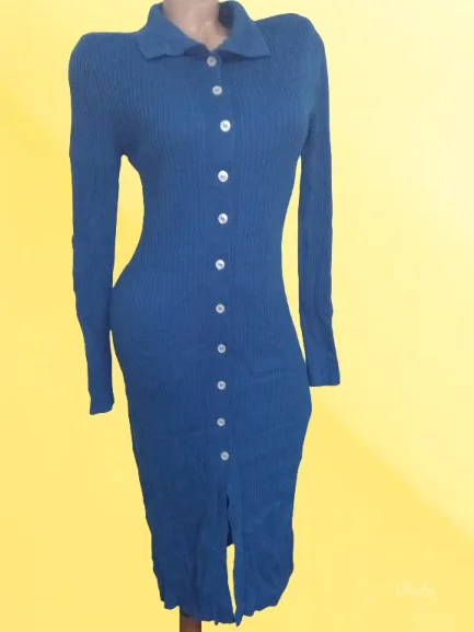 ❤️PLAVA TRIKOTAŽNA HALJINA❤️NOVO-L