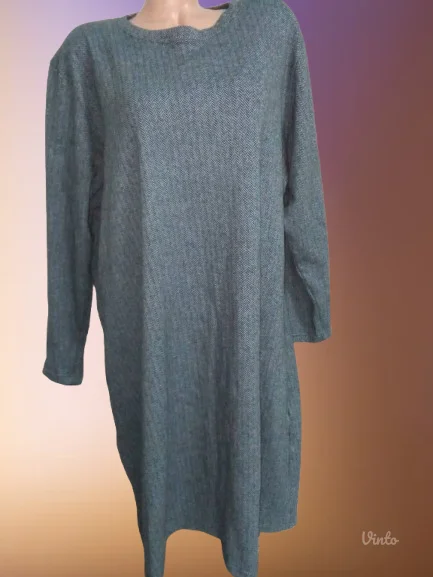 PLAVA KNIT-RIBLJA KOSTNOVO-3XL-4XL