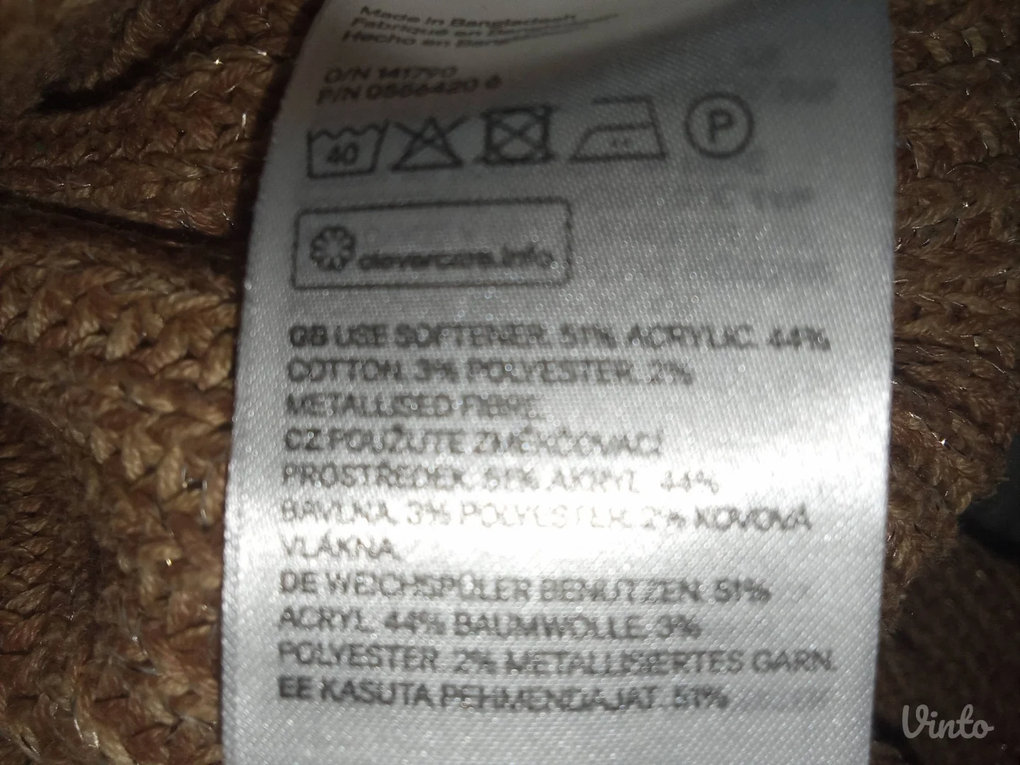 ❤️H&M❤️OKER SVETLUCAV DZEMPER  M-L