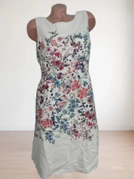 ❤️C&A❤️NOVO-DIVNA BELO-CVETNA HALJINA L-XL