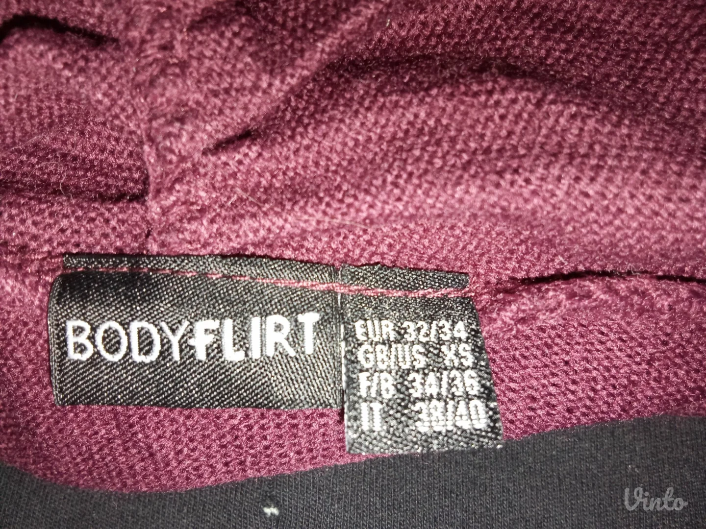 BODI FLIRTNOVO-BORDO KNIT HALJINA S-M