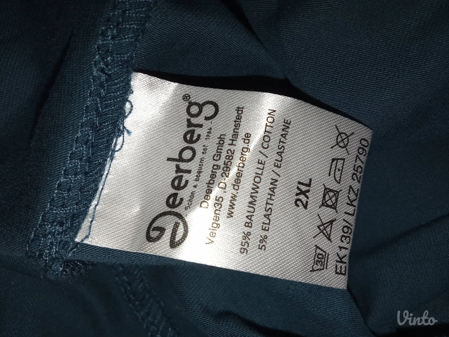 DEERBERGNOVO-PAMUCNA PETROLEJ BOJE 3XL-4XL