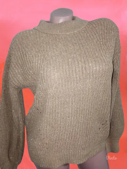 ❤️H&M❤️OKER SVETLUCAV DZEMPER  M-L