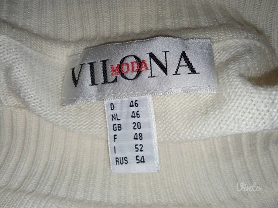 ❤️VILONA❤️KNIT BELA BLUZA XL-XXL