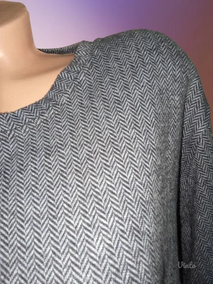 PLAVA KNIT-RIBLJA KOSTNOVO-3XL-4XL