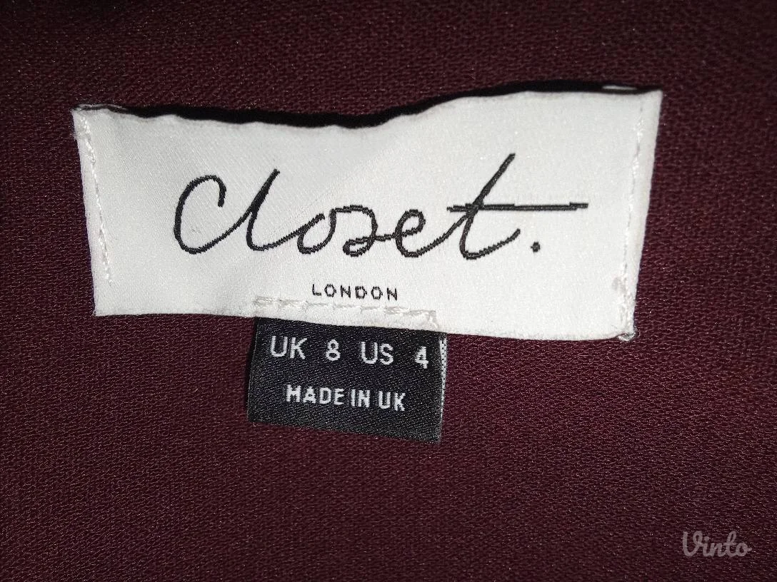 ❤️CLOSET❤️NOVO-PREDOBRA BORDO HALJINA S-M