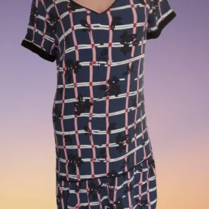 PROMOD-viskozna dvoslojna haljinaNOVO-L-XL