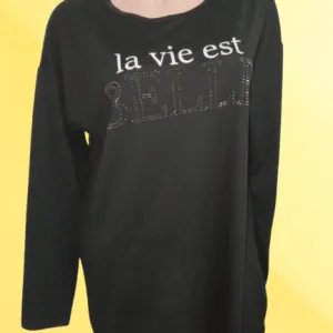 ❤️JANINA❤️NOVO-CRNA SA CIRKONIMA L-XL