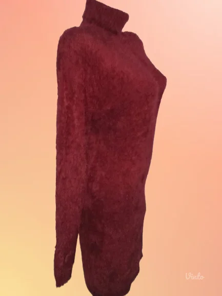 BORDO ČUPKAVA PLETENA HALJINANOVO-L-XL-2XL