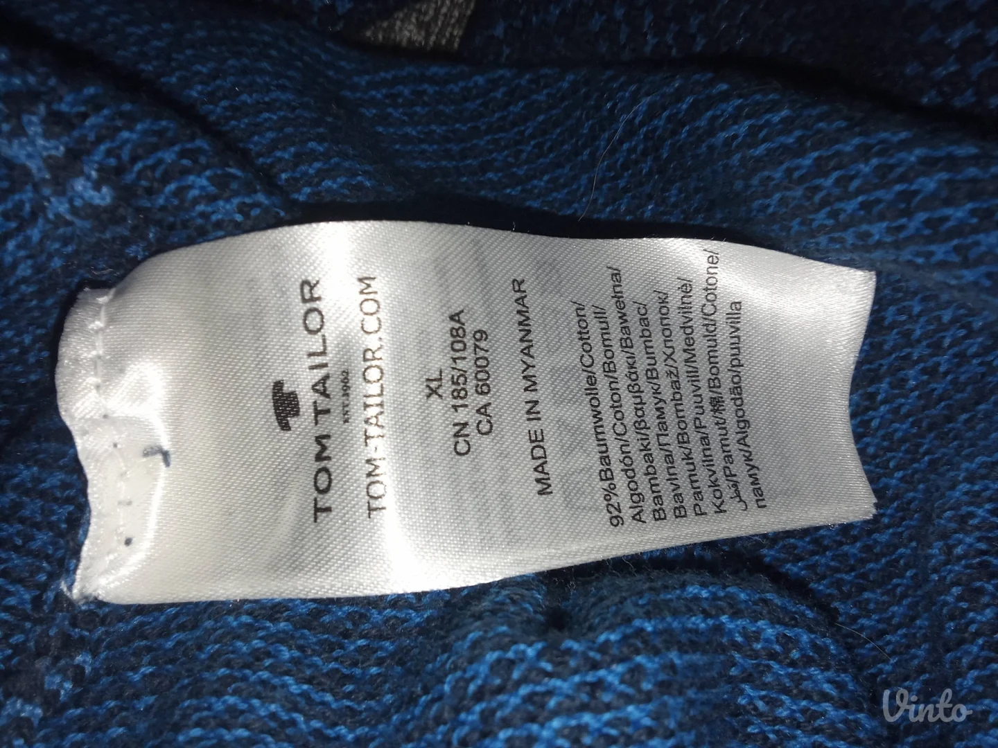 ❤️TOM TAILOR❤️TEGET PAMUCAN DZEMPER XL