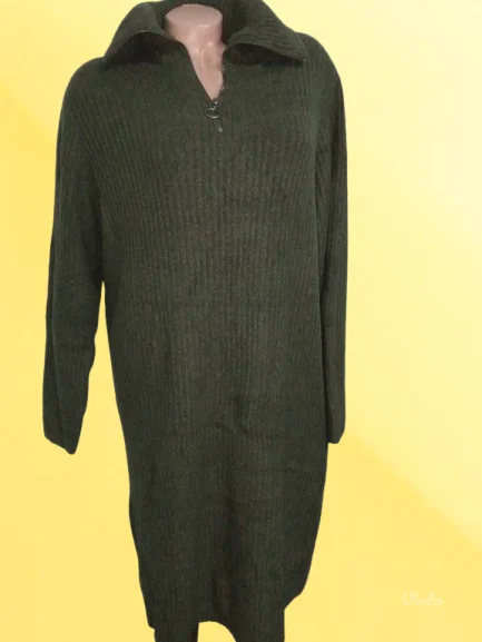 PUNIJA PLETENA ZELENA HALJINA 2xl-3xl