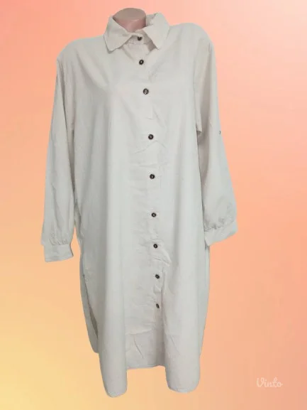 BEŽ HALJINA OD SITNOG SOMOTA- 2XL-3XL