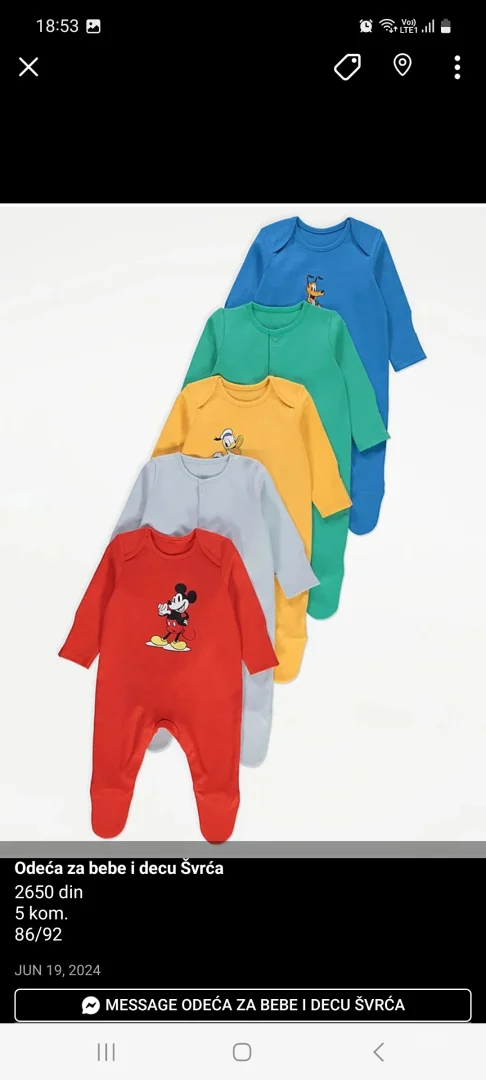 Mickey&Minnie bodici i zeke