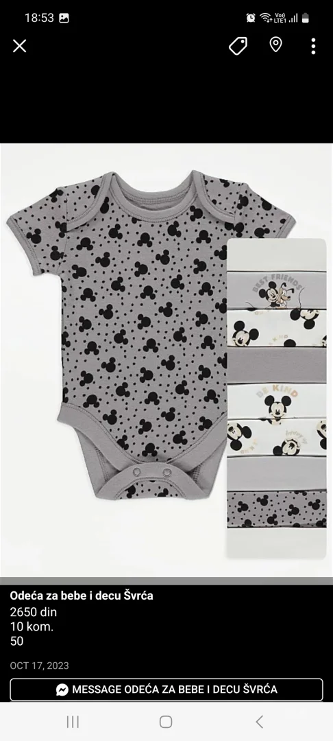 Mickey&Minnie bodici i zeke