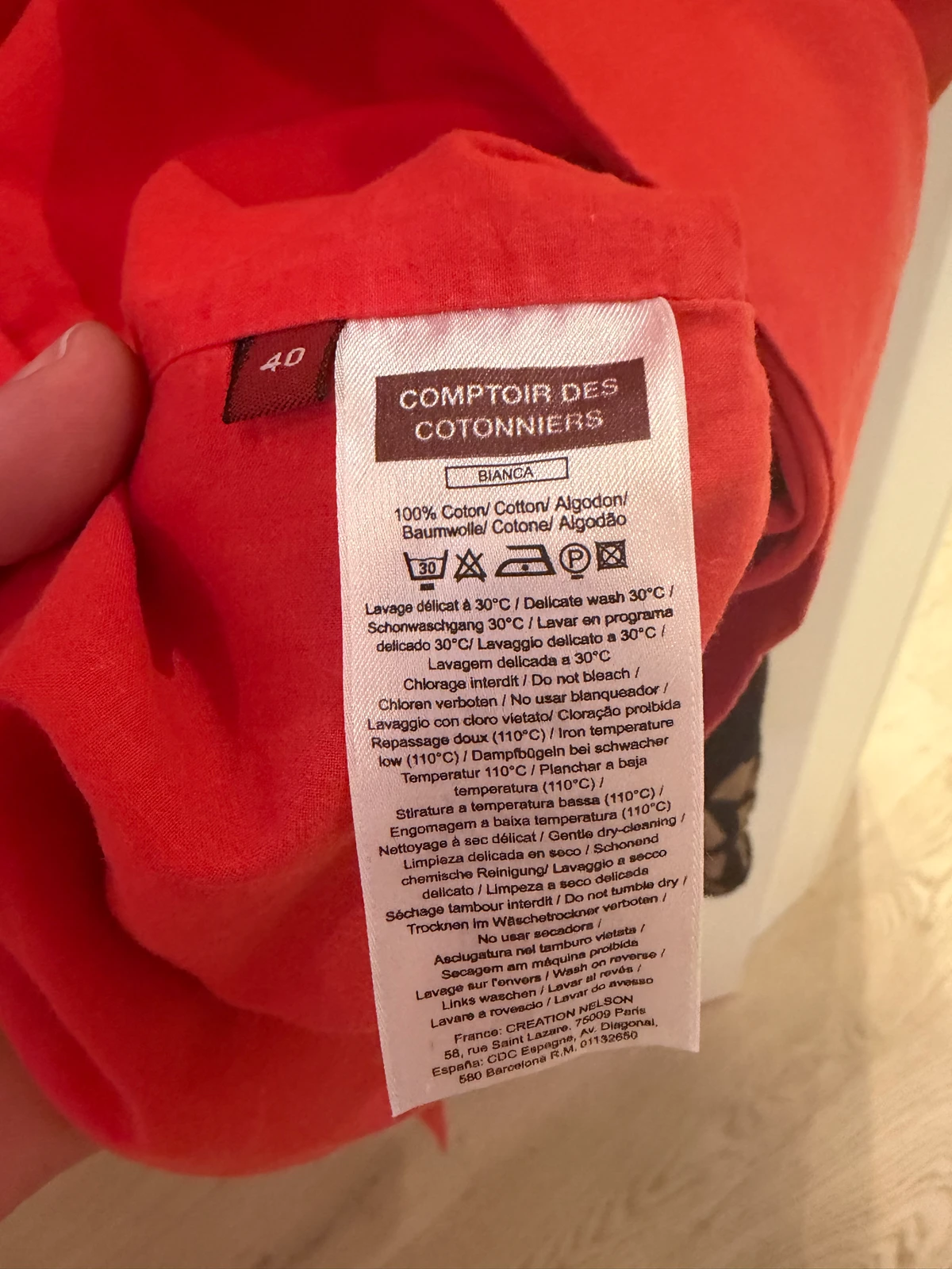 Koraljna haljina francuski brend Comptoir des Cotonniers