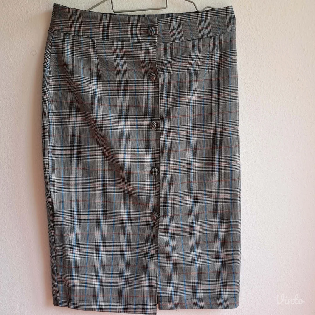 Pencil suknja glen-plaid karirana, Lumina Italy, M — nova, nenošena