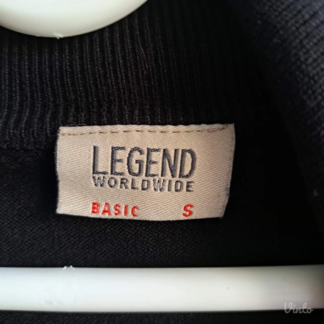 Zip kardigan Legend Worldwide crni, vel. S Odlično stanje