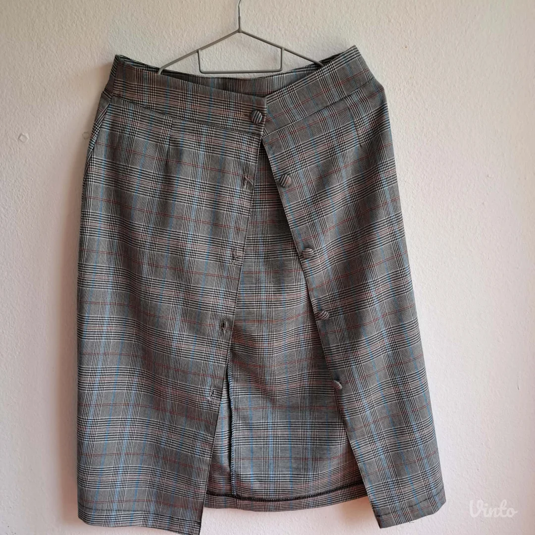Pencil suknja glen-plaid karirana, Lumina Italy, M — nova, nenošena