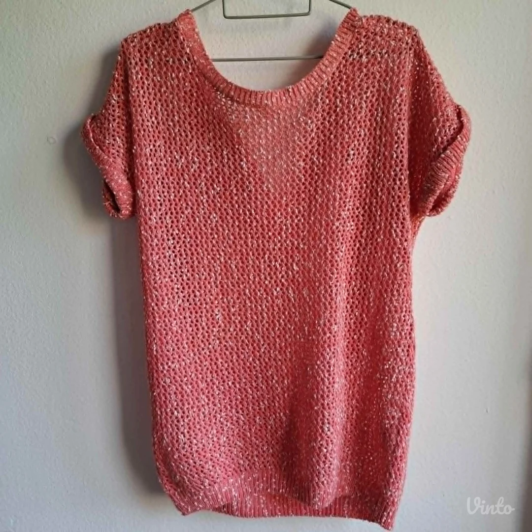 Esmara bluza 38/40 – koral/breskva, mašna pozadi, elegantna