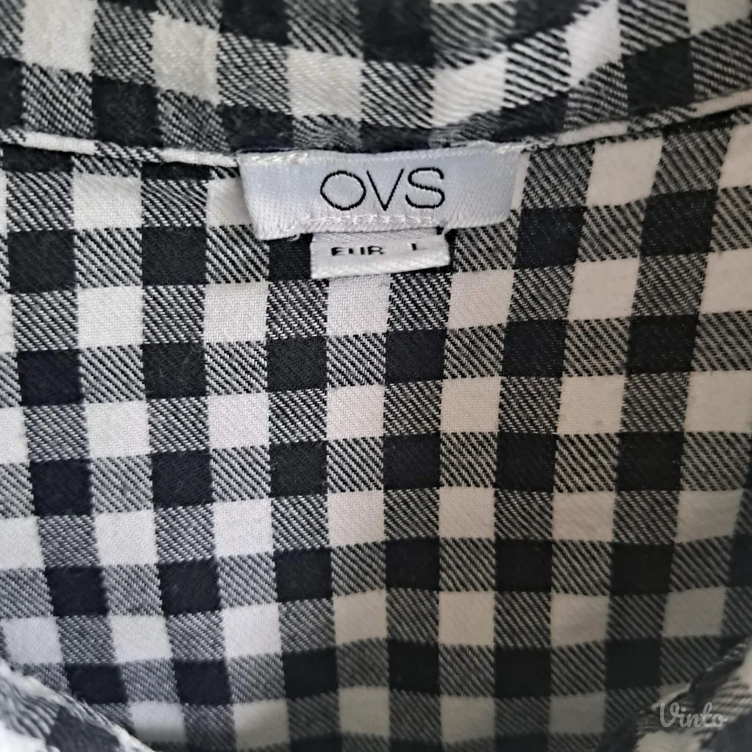 Karirana košulja gingham, OVS, L — odlično stanje