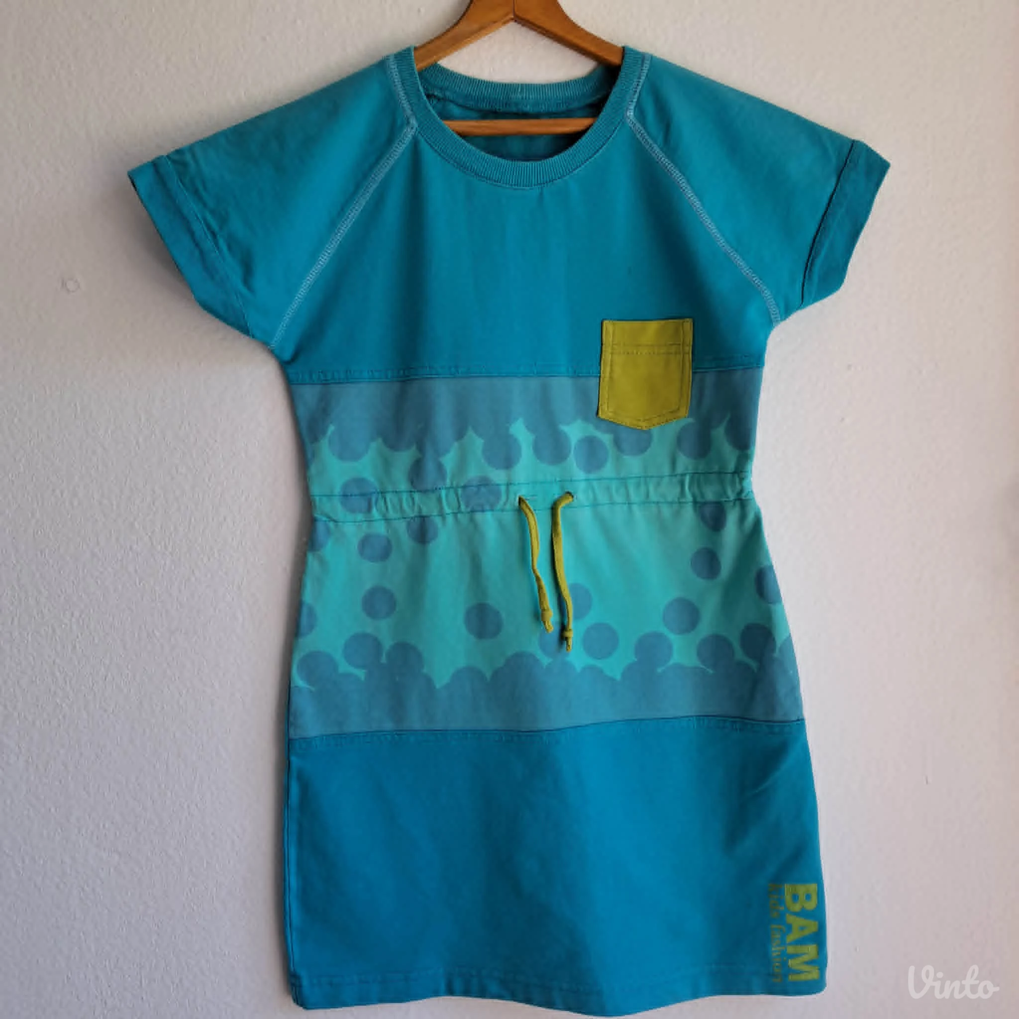 Haljina BAM Kids tirkizna pamuk 128/134