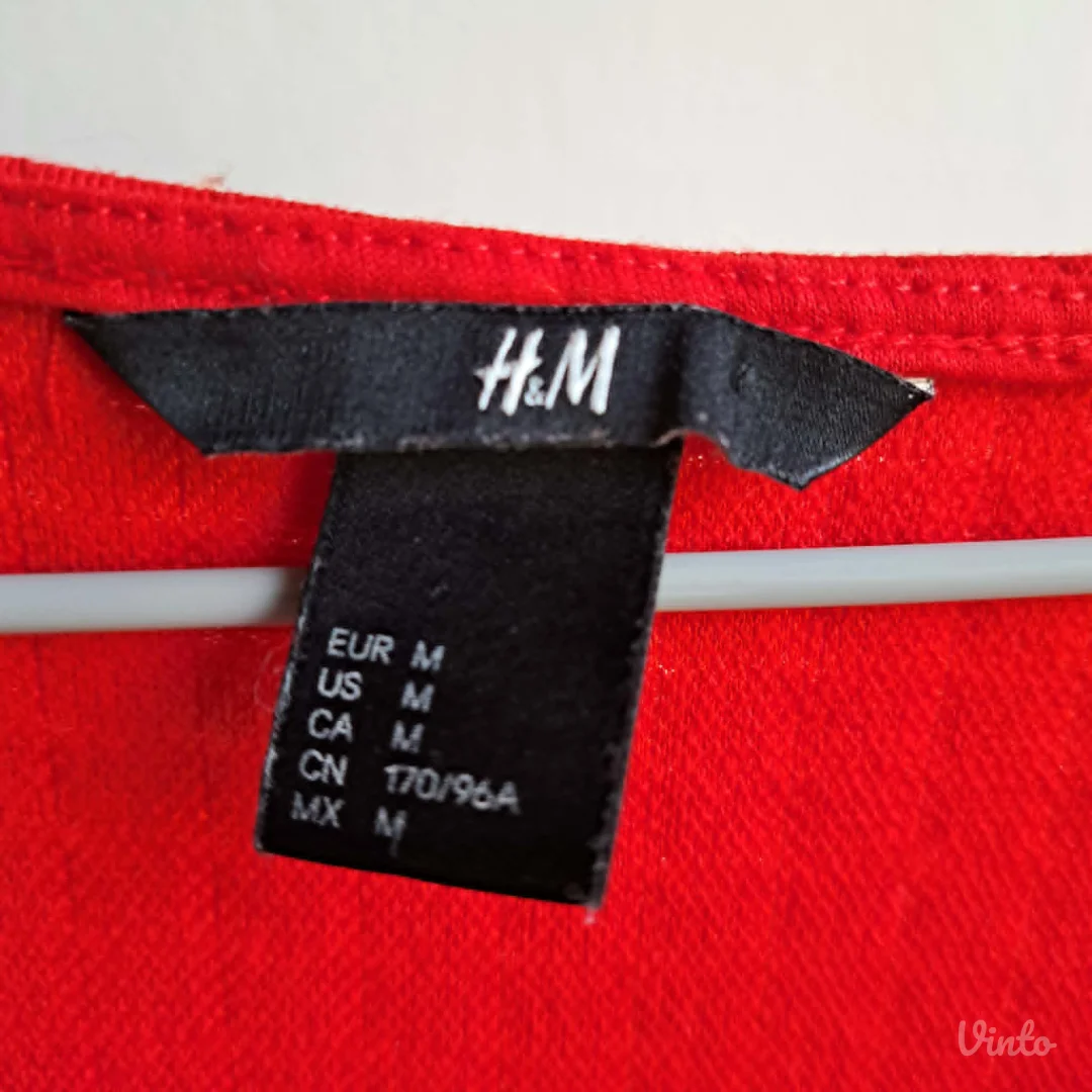 Crvena skater haljina, H&M, M — odlično stanje