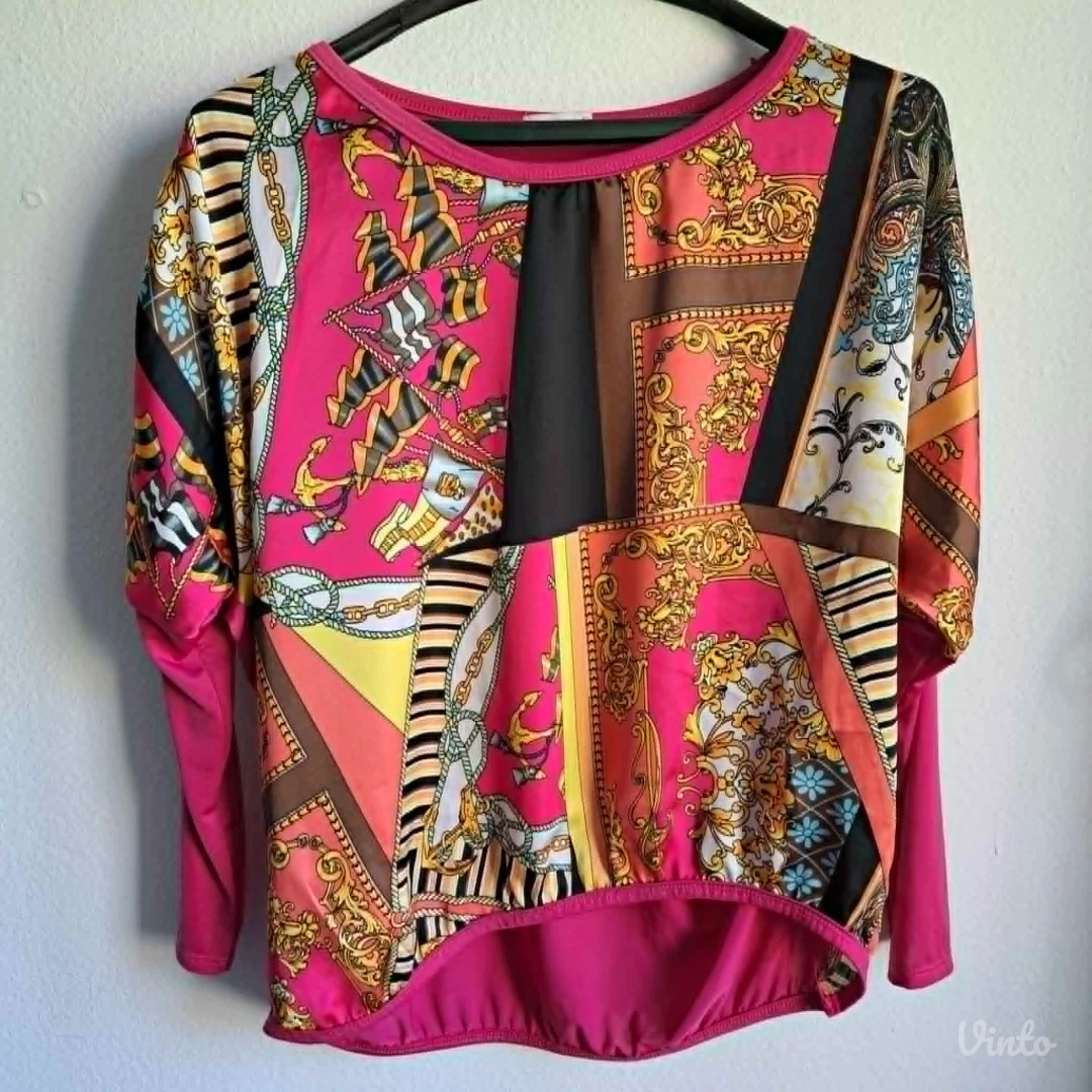 Bluza barokni print Made in Italy, vel. M/L odlično stanje