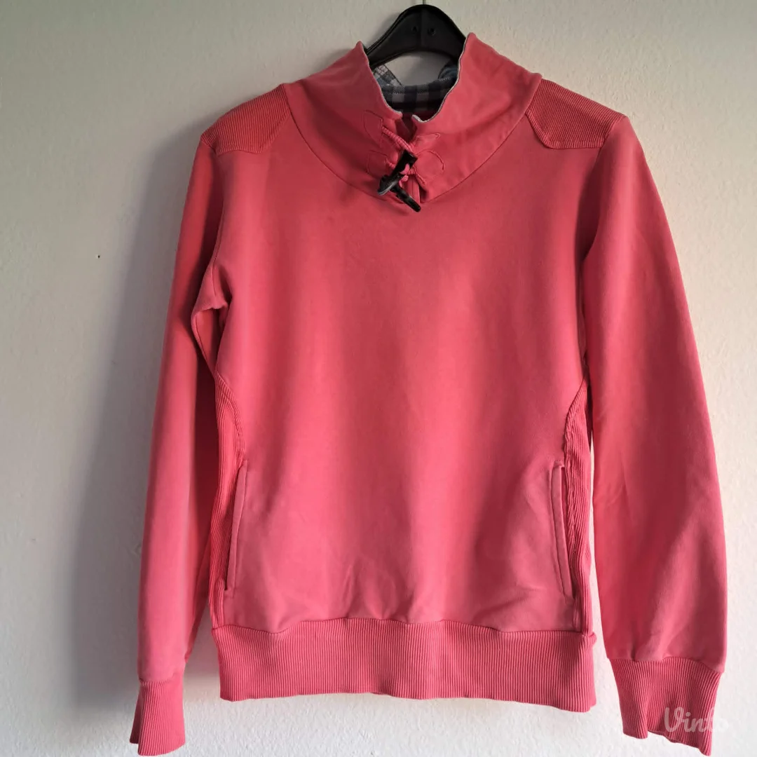 Roze pamučni duks s detaljima, M/L