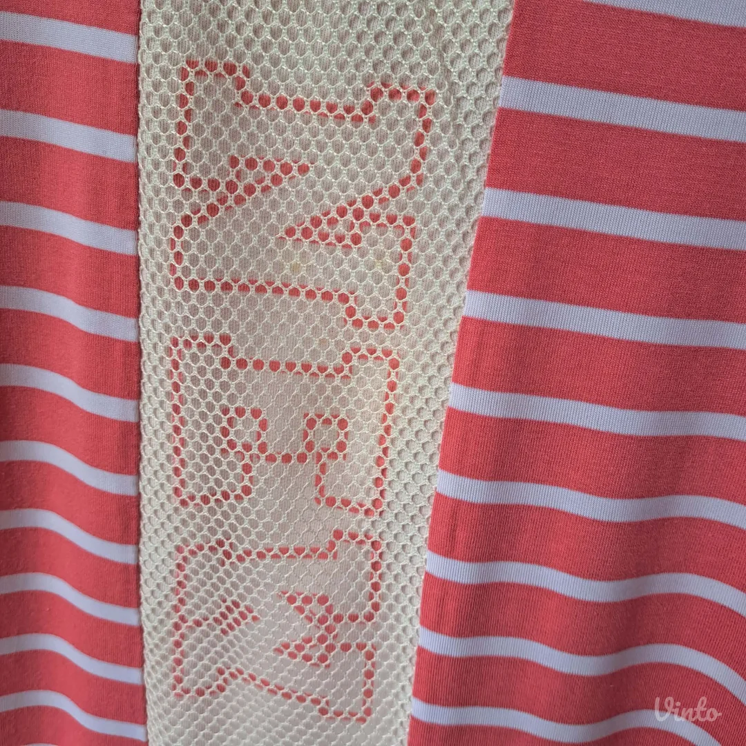 Haljina koralna pruge, pamuk, S/M — vrlo dobro stanje
