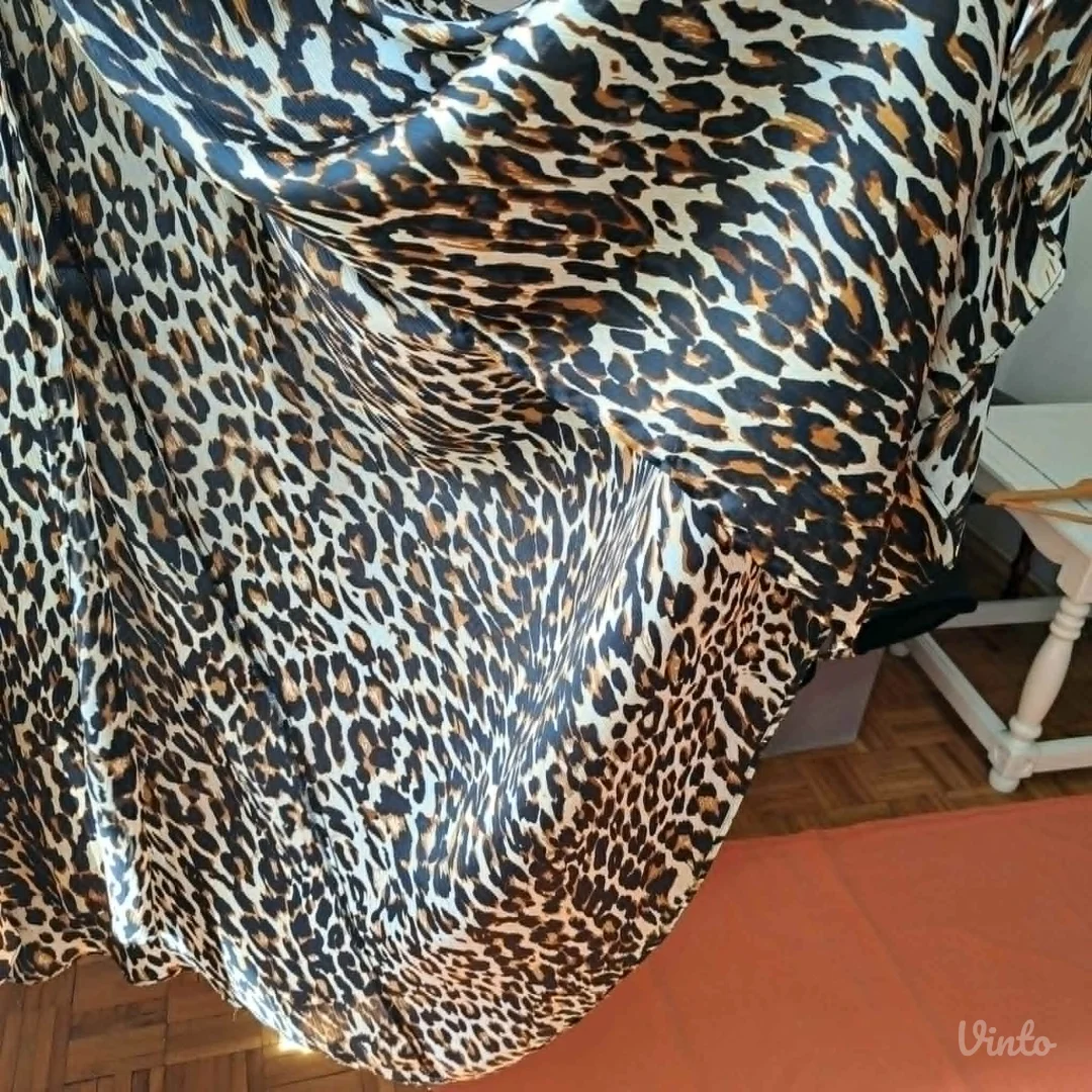 Haljina leopard print, otvorenih leđa, PS Fashion, L / XL— Nova
